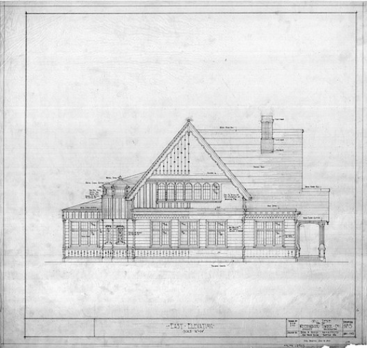 These are some of the original drawings of the Weyerhaeuser Building by architect Carl Gould.