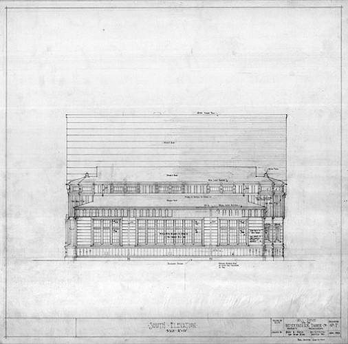 These are some of the original drawings of the Weyerhaeuser Building by architect Carl Gould.