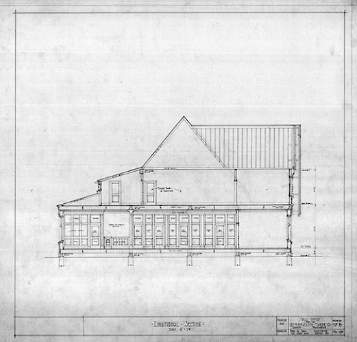 These are some of the original drawings of the Weyerhaeuser Building by architect Carl Gould.