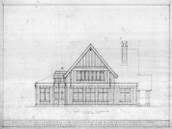 These are some of the original drawings of the Weyerhaeuser Building by architect Carl Gould.