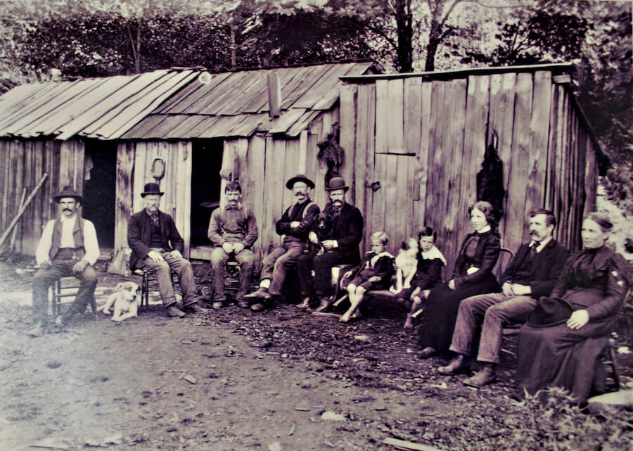 The living quarters of the Everett mill workers circa 1890.